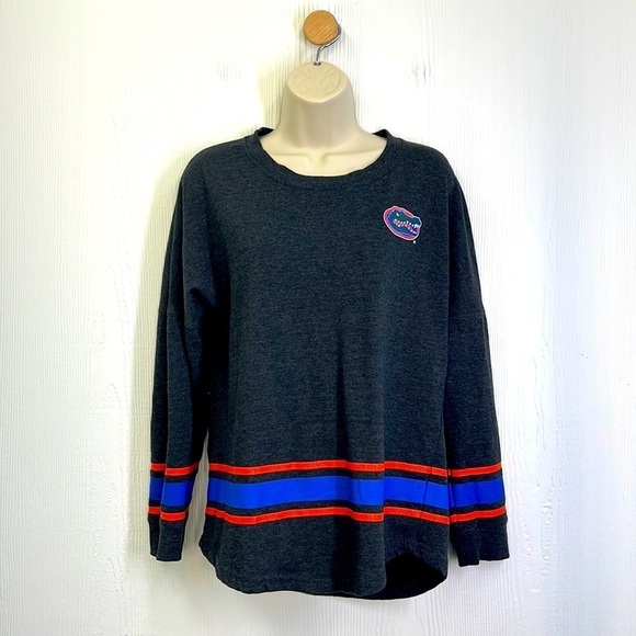 Colosseum - Florida Gators Long Sleeve Gator Graphics And Stripes Sweatshirt XS - Picture 1 of 11